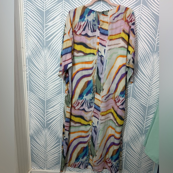 Multicolor Abstract Pattern Kaftan - Picture 1 of 5